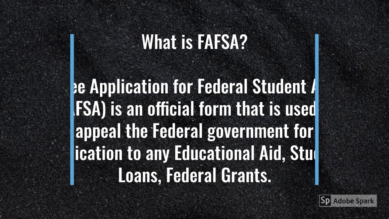 How to fill out FAFSA? YouTube