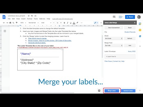 How Can I Create Labels in Google Docs with Avery Label Merge?