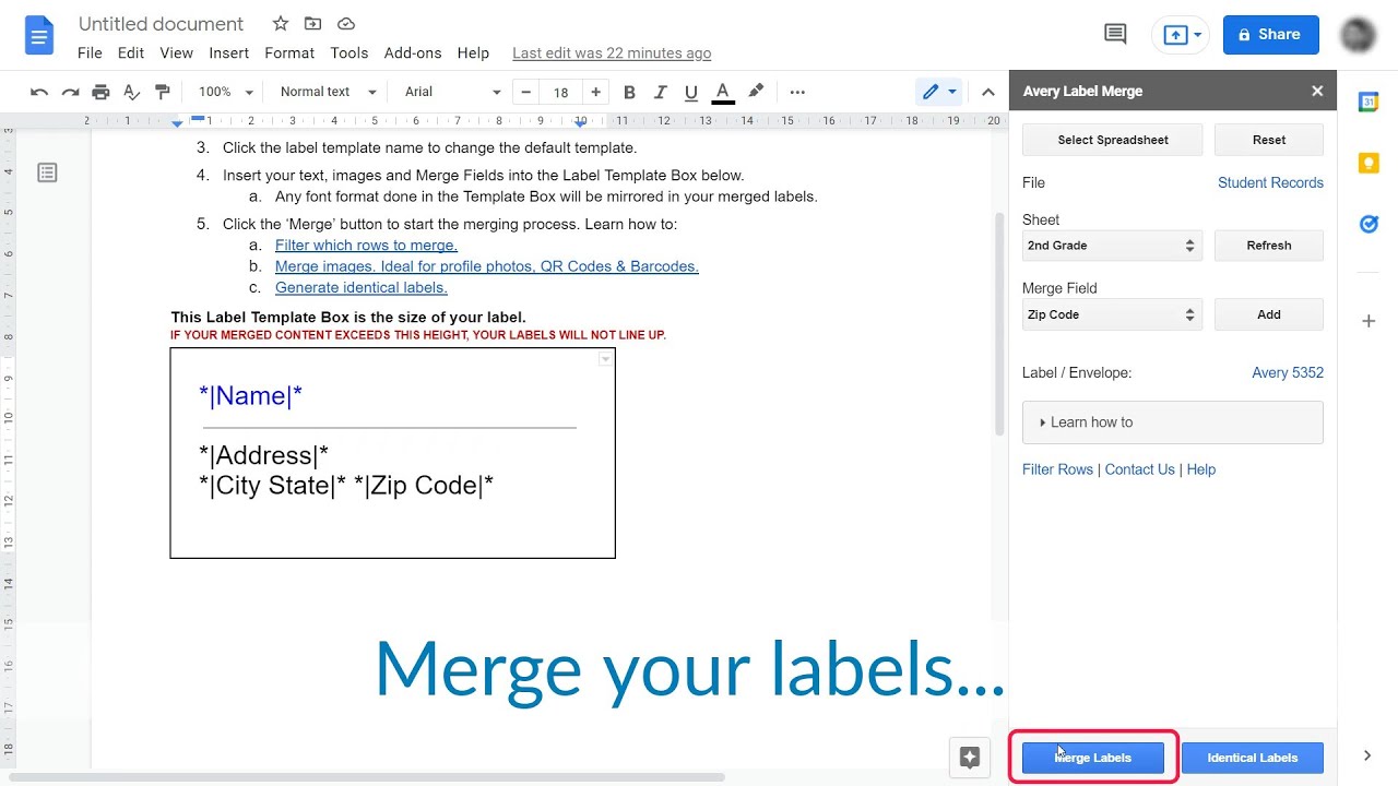 how-can-i-create-labels-in-google-docs-with-avery-label-merge-youtube