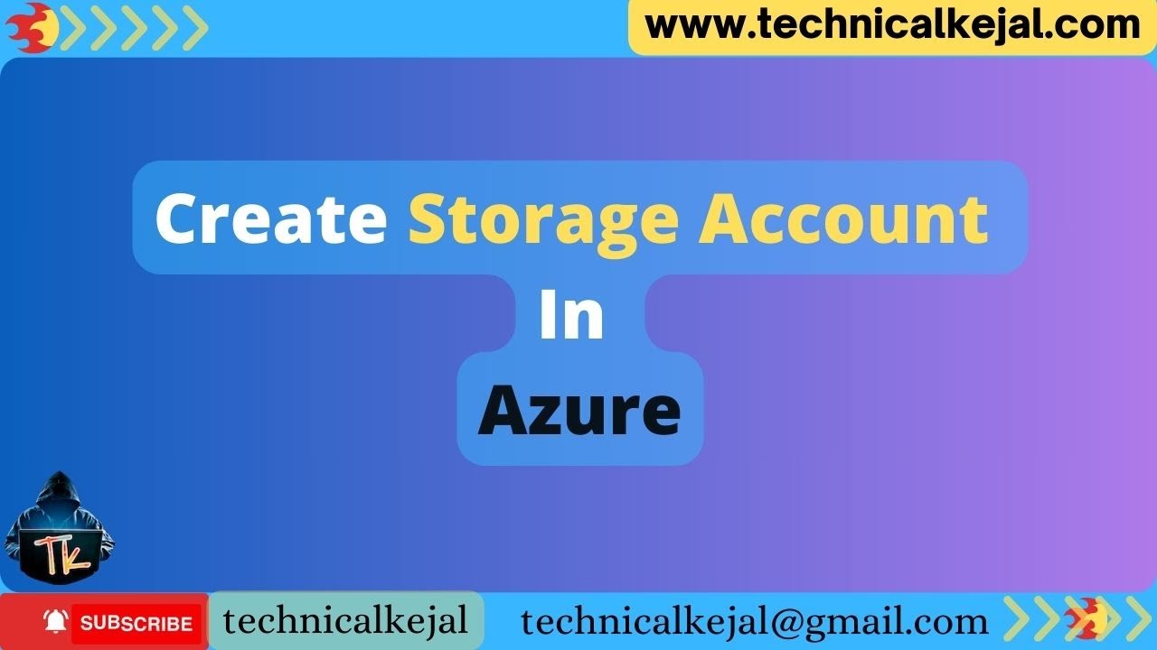 How to create storage account in azure - YouTube