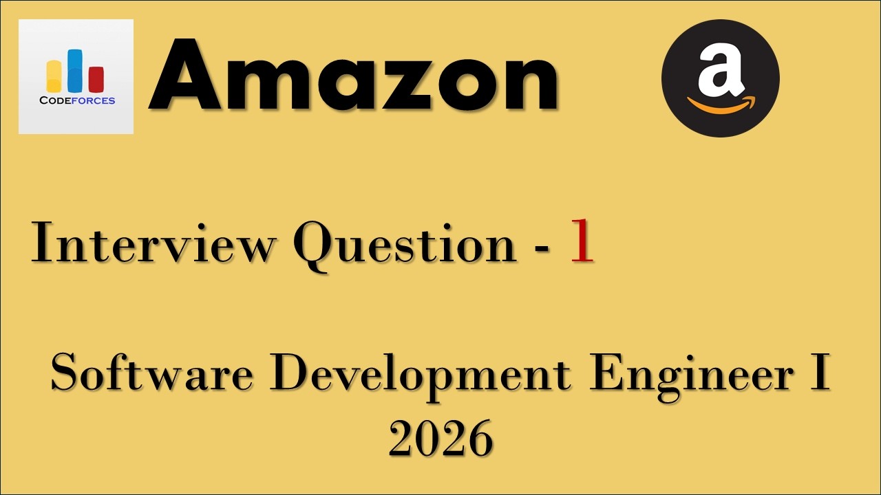 CODEFORCES | Amazon - 1 | Software Development Engineer I 2026 - YouTube