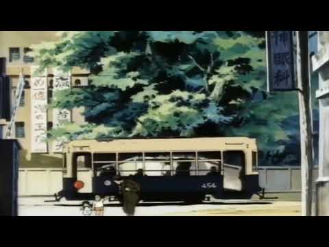 مقطع إنمي من فلم ياباني يصور لحظة إلقاء القنبلة النووية على هيروشيما