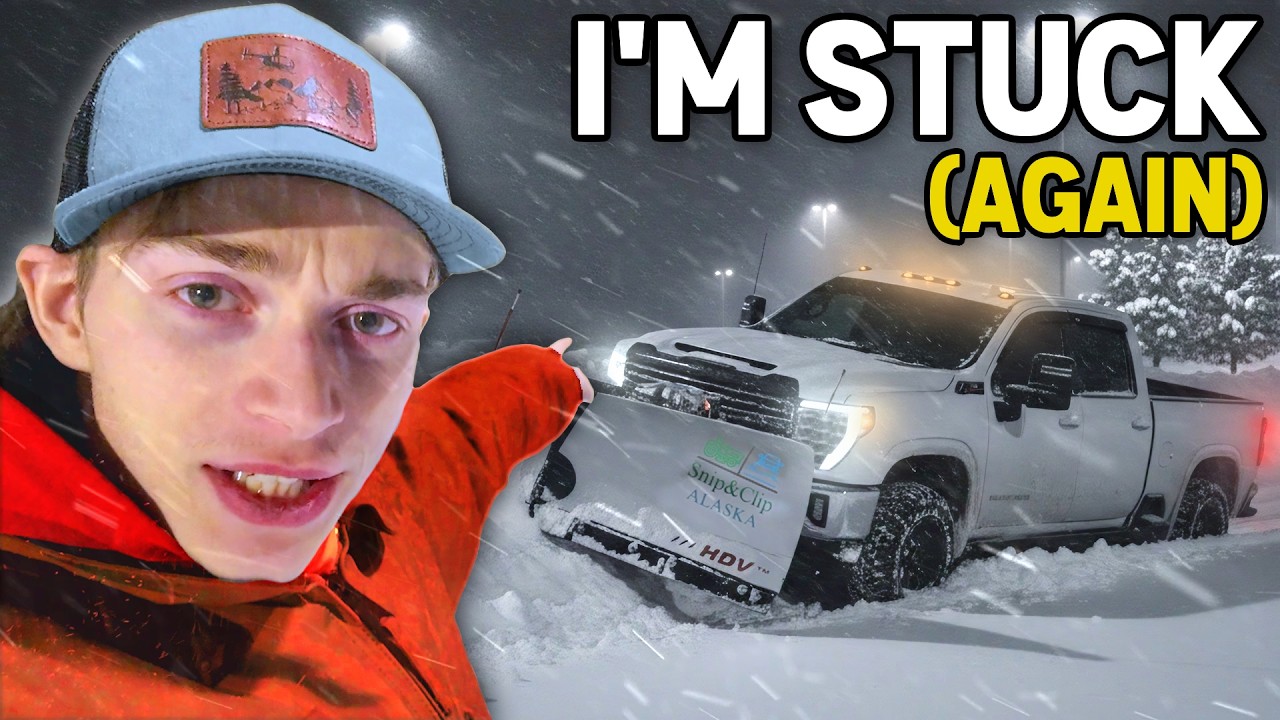 Snow Plowing Stuck In the Ditch… AGAIN 😳