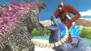 Godzilla & B.E.A.S.T. kong VS. Shimo & Skar King! - Animal Revolt Battle Simulator