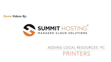 Adding Local Resources on PC: Printers
