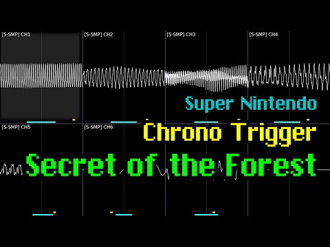 Yasunori Mitsuda - "Secret of the Forest" (Chrono Trigger, Super NES) [Oscilloscope Visualization]