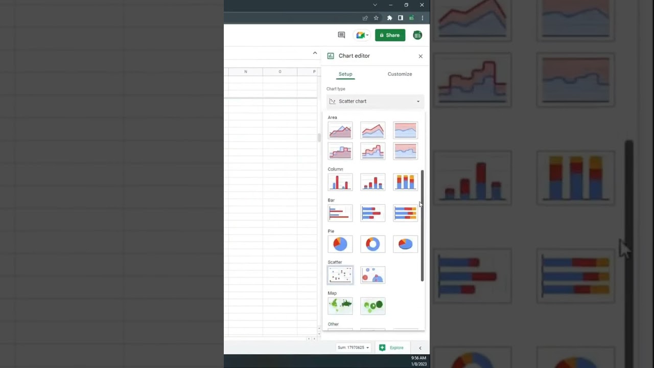 Geo charts in gsheets