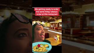 Ordering the same thing I always order at this restaurant ￼