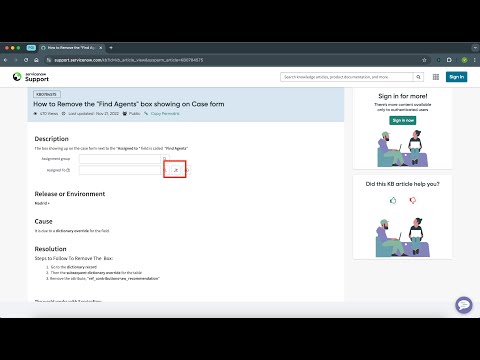 How to Remove the "Find Agents" box showing on Incident Form | Dictionary attributes