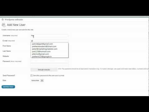Wordpress - Nieuwe gebruikers toevoegen