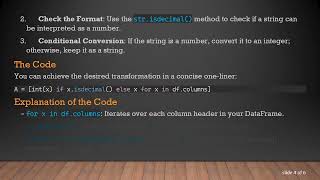 Transforming DataFrame Column Types: How to Convert Strings to Integers in Pandas