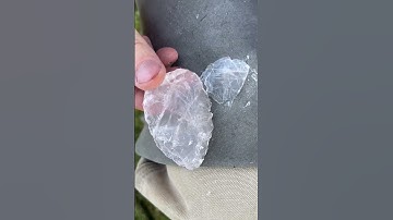 Will Quartz Make an Arrowhead? #crystals #knife #sculpture #survivalknife