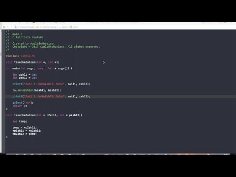 C Programmieren mit Xcode - So kannst du zwei Zahlen vertauschen