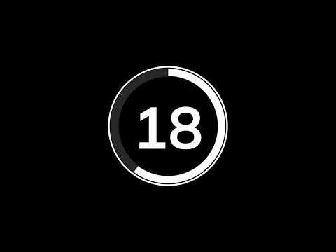 30 seconds countdown timer animation with simple flat modern