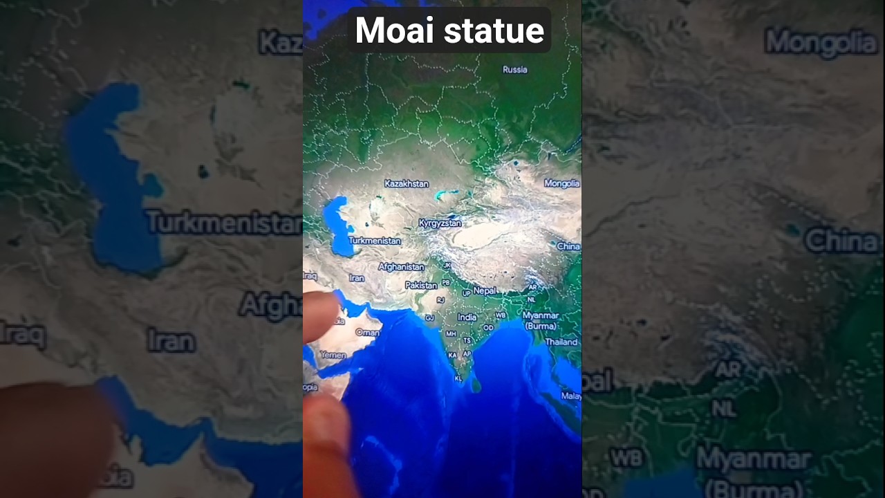 Moai statue on google map