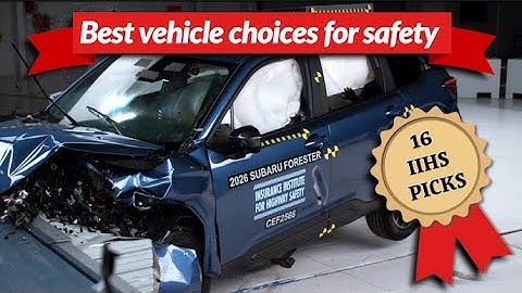 Best vehicle choices for safety--16 top IIHS picks