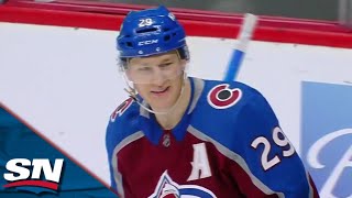 Avalanche's Nathan MacKinnon Nets Quick Hat Trick In Second Period vs. Capitals