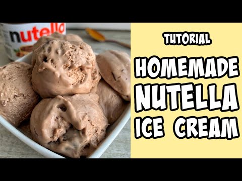 Homemade Nutella Ice Cream! Recipe Tutorial #Shorts