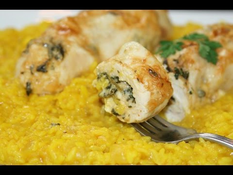 Poulet Farci aux Épinards & Fromage - Spinach & Cheese Stuffed Chicken - دجاج معمر بالسبانخ والجبن