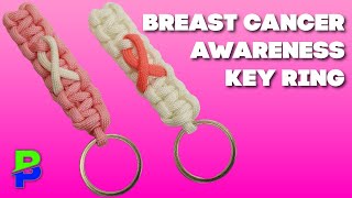 Breast Cancer Awareness Keyring - Make it easily  - BoredParacord.com