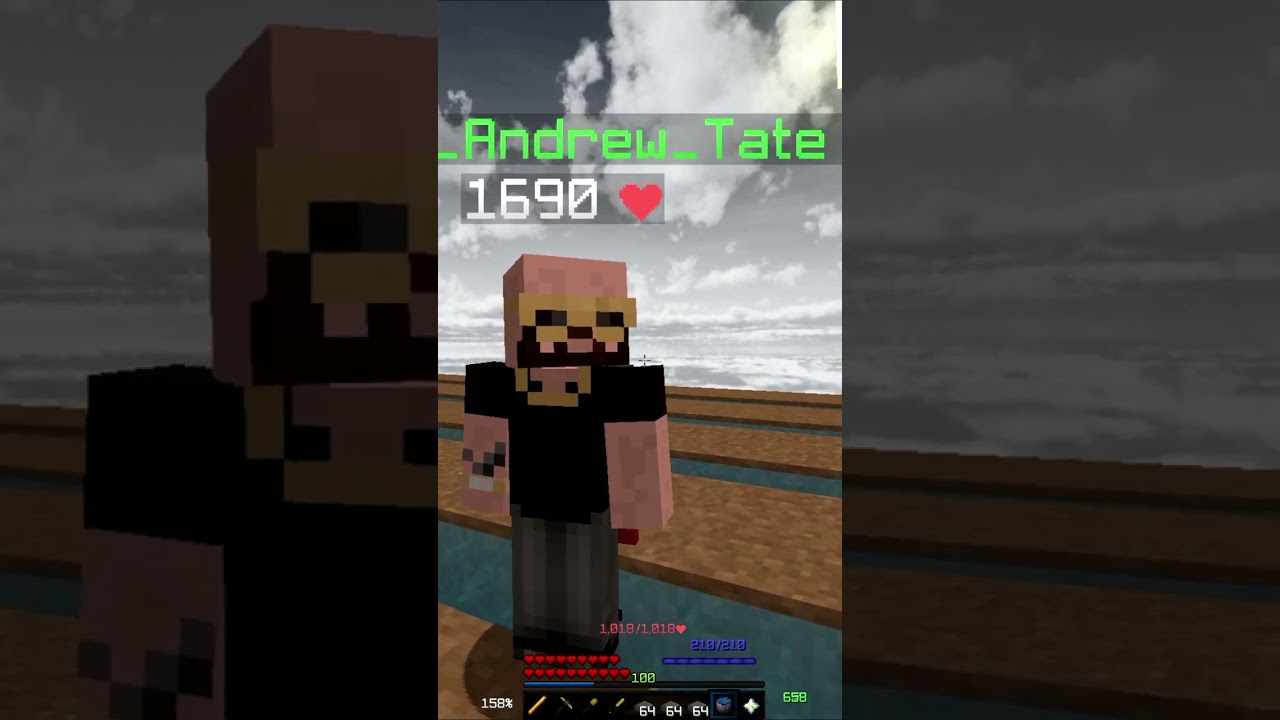 "Andrew Tate" joined my island in hypixel skyblock...