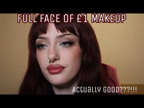 FULL FACE OF POUNDLAND MAKEUP! (testing £1 makeup)