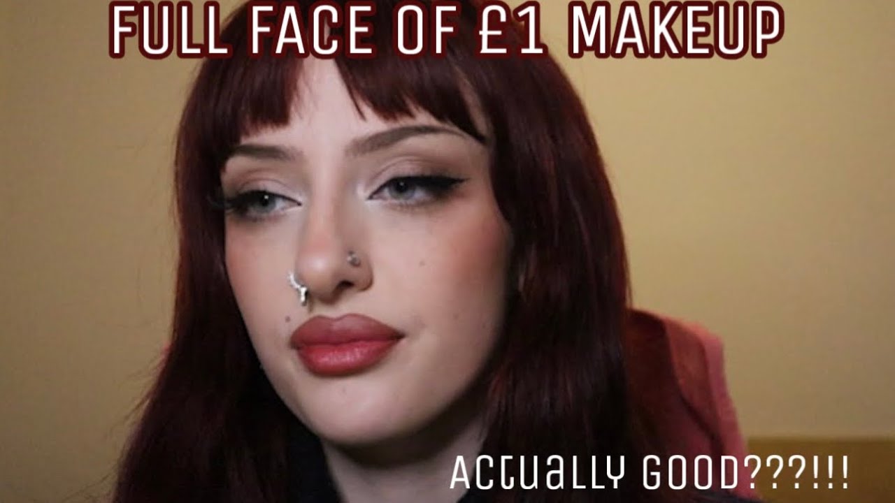 FULL FACE OF POUNDLAND MAKEUP! (testing £1 makeup)