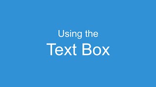 Using the Text Box - LMS Tools
