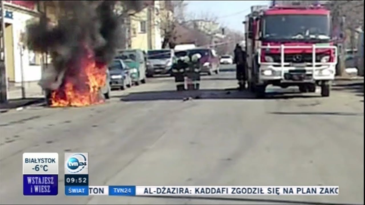 Pożar auta w Górze Kalwarii