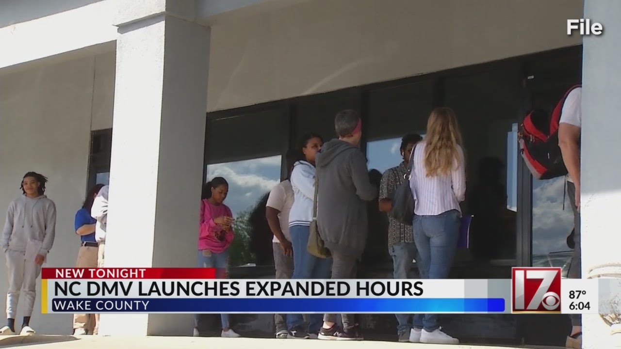 DMV expands hours on weekends at 16 locations across NC YouTube