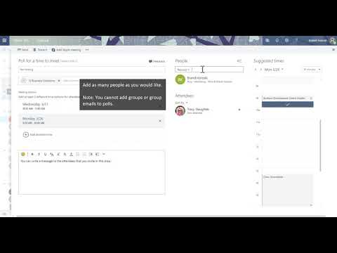 How to use Microsoft Office 365 Outlook Calendar Polls