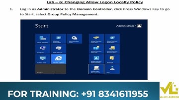 LAB 13 CHANGING ALLOW LOGON LOCALLY POLICY | SERVER ADMIN FULL VIDEOS | HARDWARE AND NETWORKING FULL