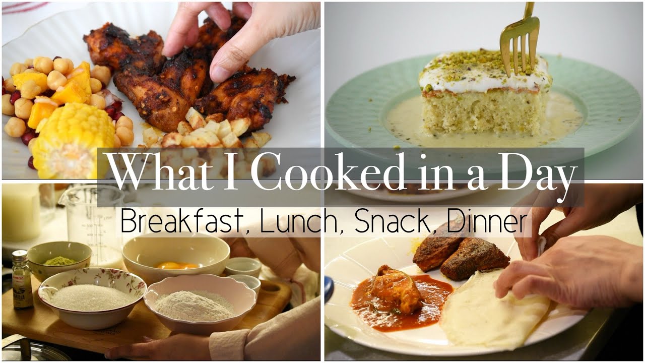What I Cooked in a Day Vlog| Breakfast, Lunch, Snack, Dinner - YouTube