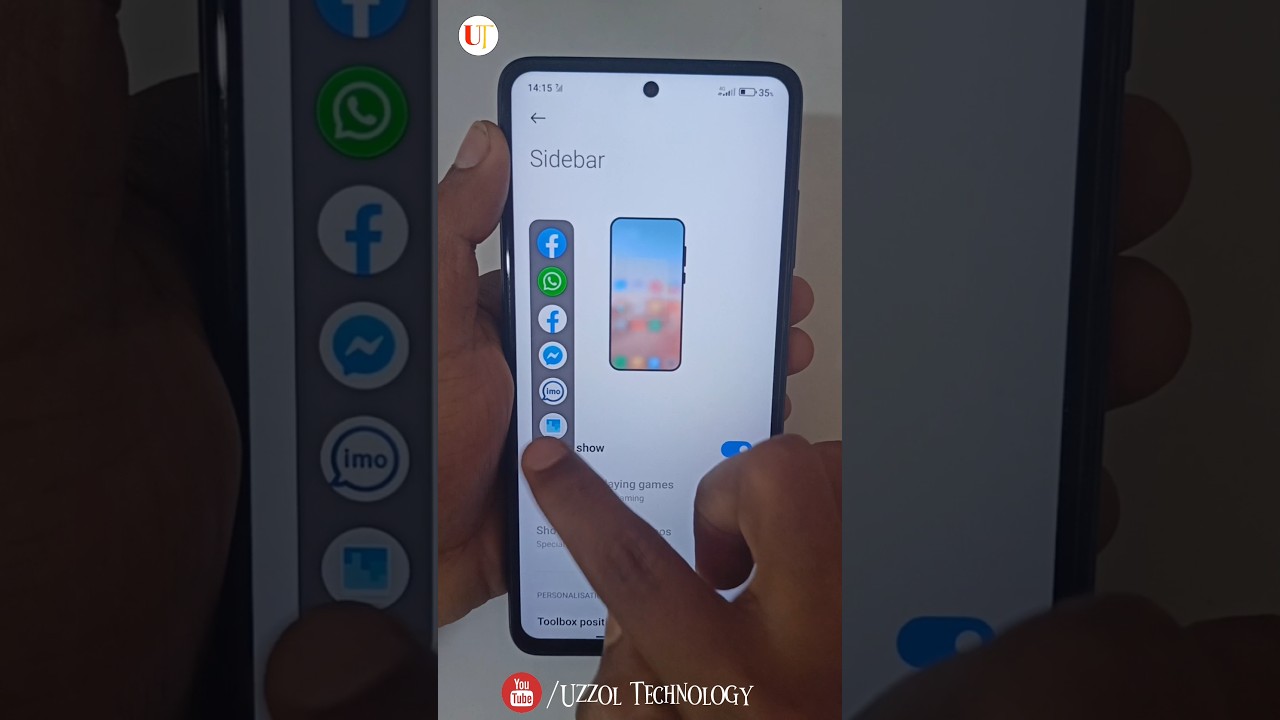All Poco X3 Pro Max Sidebar Setting#foryou #viral #shorts #video #uzzol_technology