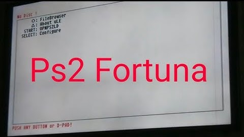 Ps2 Scph 9000x boot using memory card Fortuna project