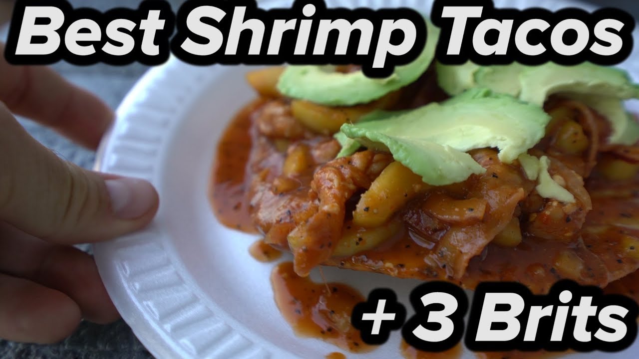 BEST Shrimp Tacos in LA w/3 Brits!! Steve + Alexia Booker and Aria Mark