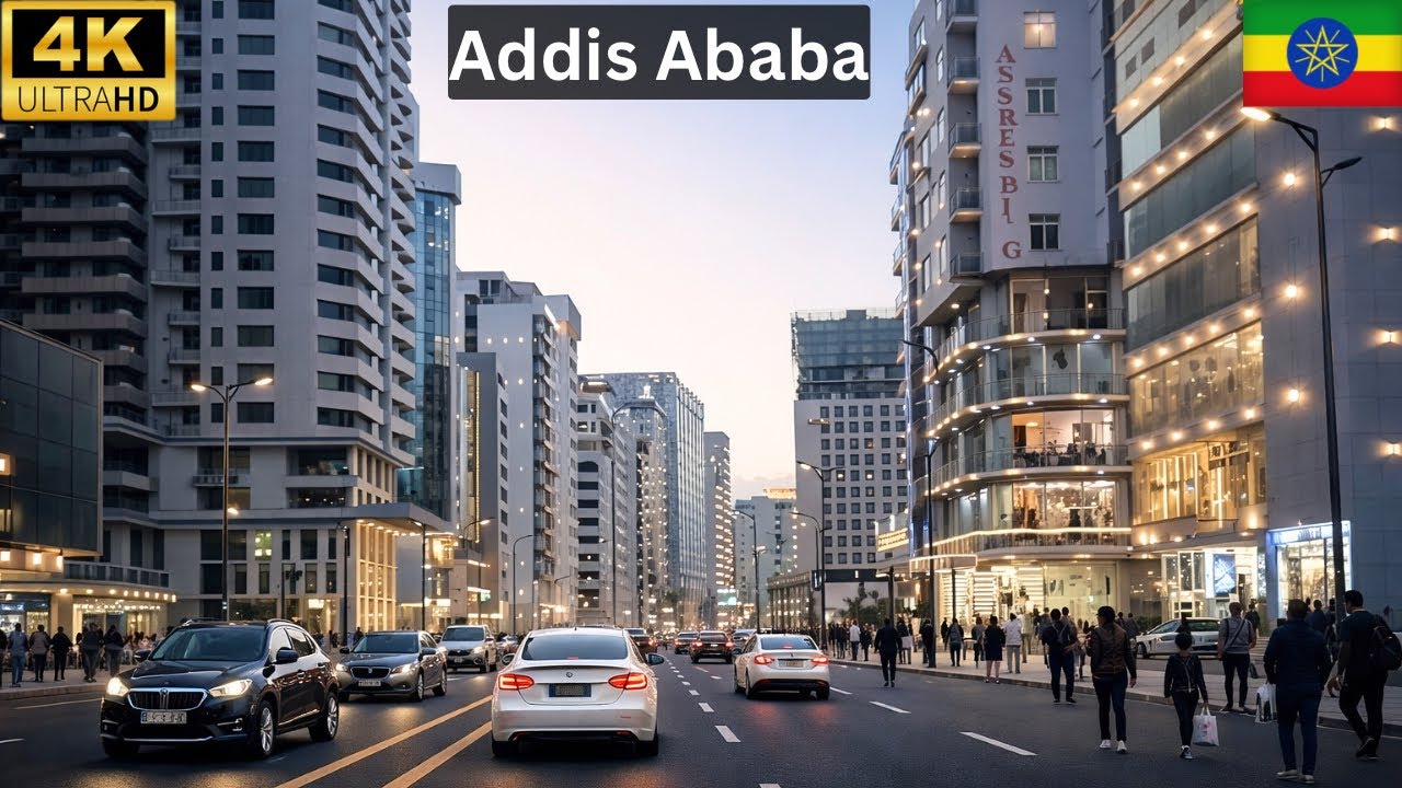 4k Addis Ababa City Drive 🇪🇹 | Downtown, Bole & Luxury Lifestyle in Africa 2026
