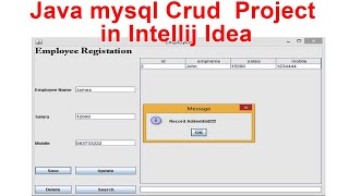 Java mysql Crud  Project Using Intellij Idea