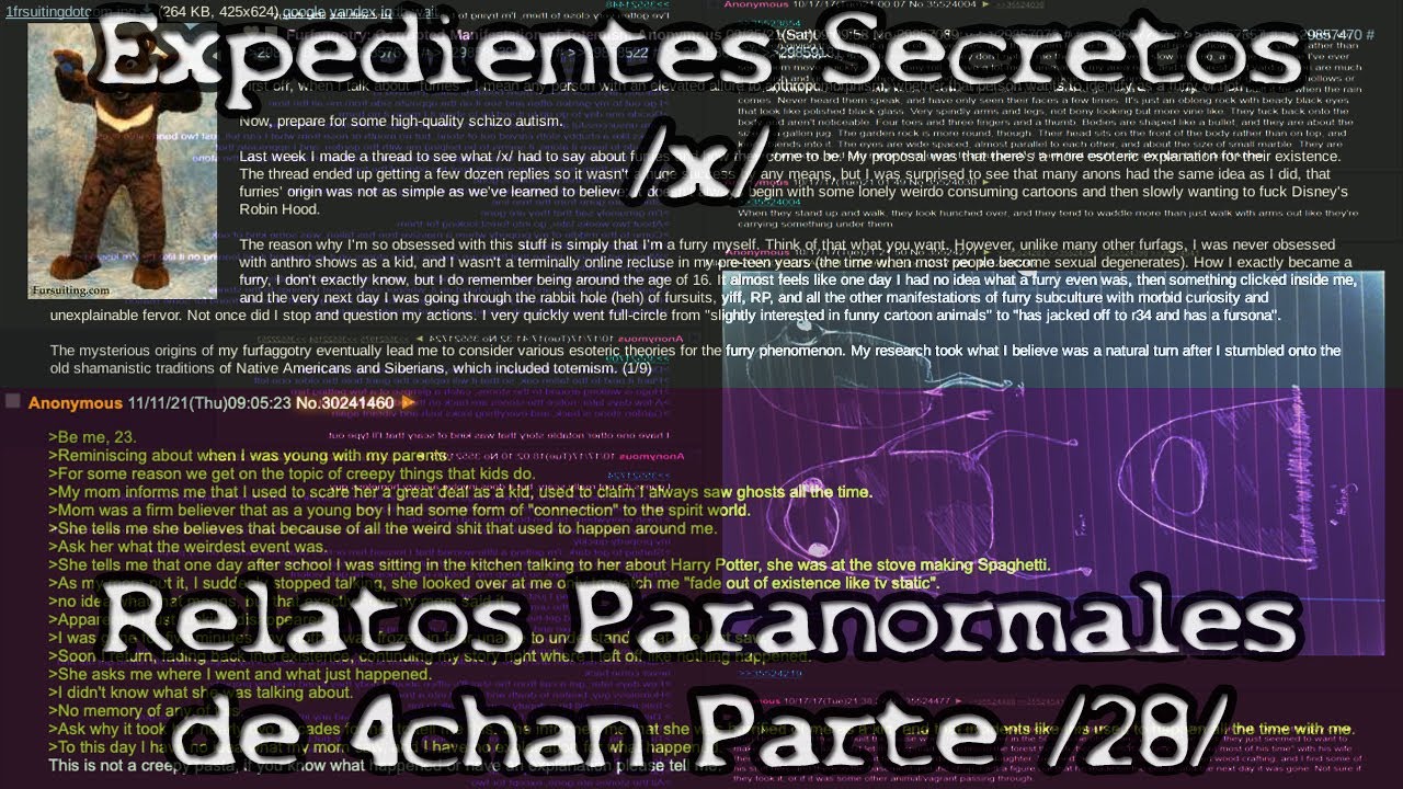 Expedientes Secretos /x/ - Relatos Paranormales de 4chan /28/
