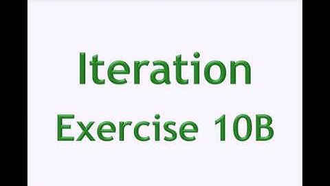 A2 Maths - Pure - Iteration