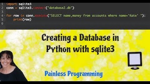 Creating a Database in Python using sqlite3 module