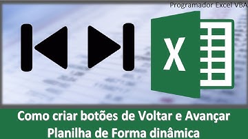Como Criar botoes de Voltar e Avancar Planilha com VBA