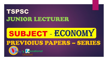 TSPSC JL PREVIOUS ECONOMY PAPER