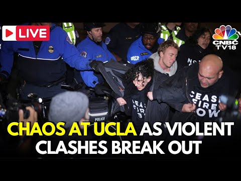 Ucla Campus Live: Clashes Break Out At Ucla Between Pro-Palestinian x Pro-Israeli Protesters | In18L