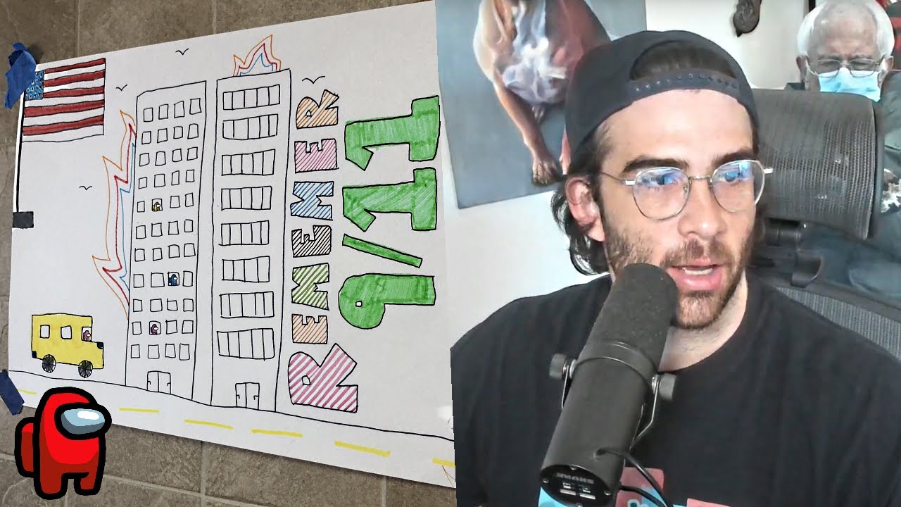 Hasanabi Reacts To 9/11 Among Us Poster - YouTube