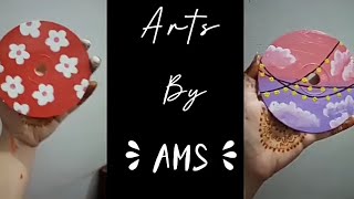 CD Painting With Acrylic Paints Part 2 | CD Craft Ideas | Easy Painting For Beginners | Arts By Ams