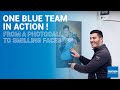 One blue team in action   decathlon united media 