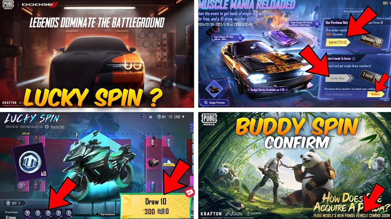 🔴 Dodge Lucky Spin Release Date | Get Free 30 Lucky Coins | New Panda 🐼 ...