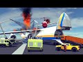 Airplane Crashes & Shootdowns #26 | Can a helmet save Garry the Fireman's life? | Besiege
