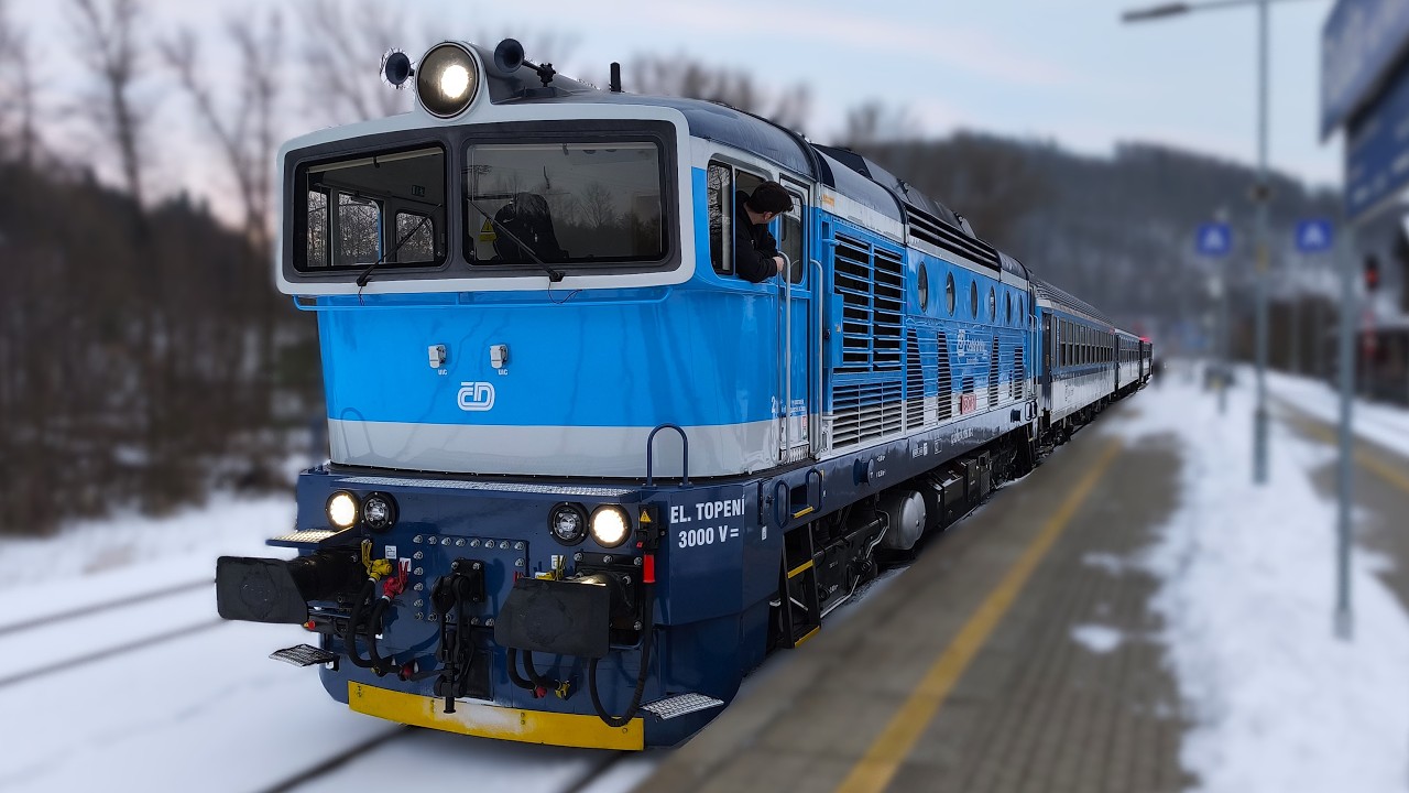 Zimní vlaky v Rudě nad Moravou dne 14.1.2025